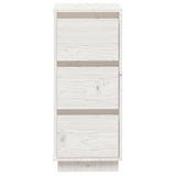 Sideboard White 32x34x75 cm Solid Wood Pine - 45-Degree Angle