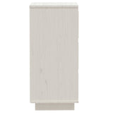 Sideboard White 32x34x75 cm Solid Wood Pine - Rear View