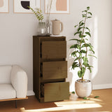 Sideboard Honey Brown 32x34x75 cm Solid Wood Pine - Side View