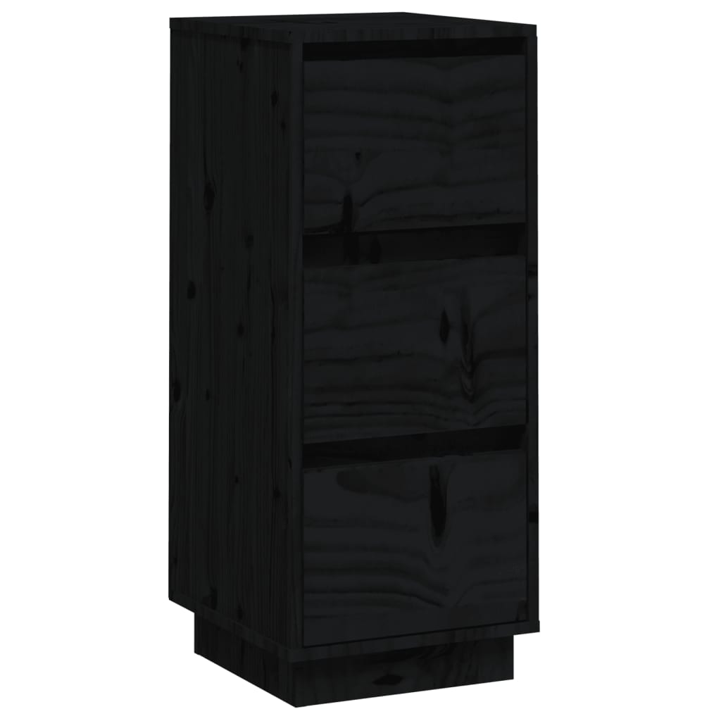 Sideboard Black 32x34x75 cm Solid Wood Pine