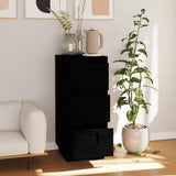 Sideboard Black 32x34x75 cm Solid Wood Pine