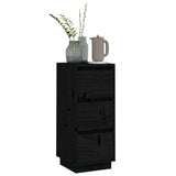 Sideboard Black 32x34x75 cm Solid Wood Pine