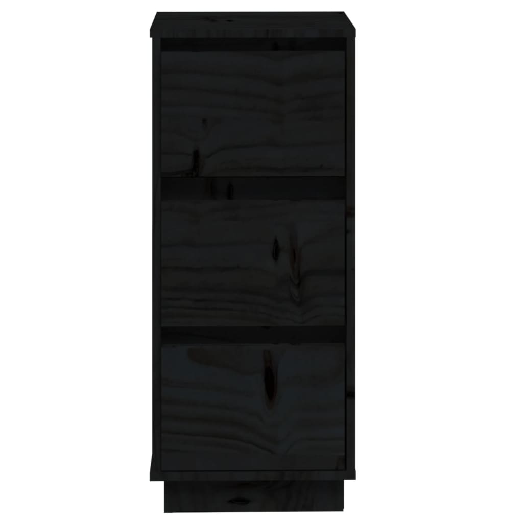 Sideboard Black 32x34x75 cm Solid Wood Pine
