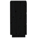 Sideboard Black 32x34x75 cm Solid Wood Pine