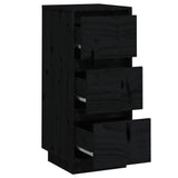 Sideboard Black 32x34x75 cm Solid Wood Pine