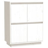 Sideboard White 60x34x75 cm Solid Wood Pine - Front View