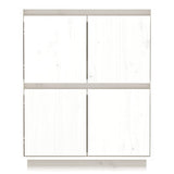 Sideboard White 60x34x75 cm Solid Wood Pine