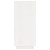 Sideboard White 60x34x75 cm Solid Wood Pine - Close-Up Angle
