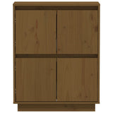 Sideboard Honey Brown 60x34x75 cm Solid Wood Pine - 45-Degree Angle