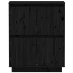 Sideboard Black 60x34x75 cm Solid Wood Pine