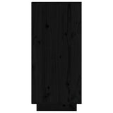 Sideboard Black 60x34x75 cm Solid Wood Pine - Close-Up Angle