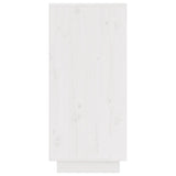 Sideboard White 31.5x34x75 cm Solid Wood Pine - Rear View