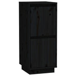 Sideboards 2 pcs Black 31.5x34x75 cm Solid Wood Pine