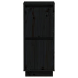 Sideboards 2 pcs Black 31.5x34x75 cm Solid Wood Pine