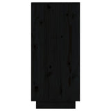 Sideboards 2 pcs Black 31.5x34x75 cm Solid Wood Pine