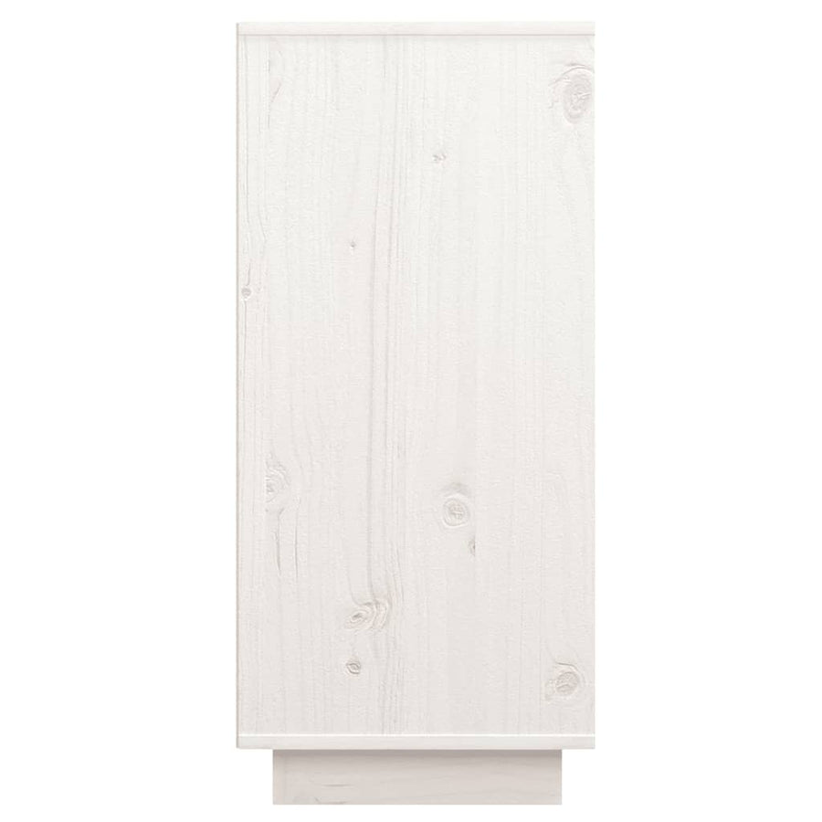 Sideboard White 60x34x75 cm Solid Wood Pine