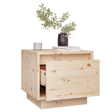 Bedside Cabinet 35x34x32 cm Solid Wood Pine - Side View
