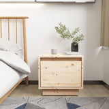 Bedside Cabinets 2 pcs 35x34x32 cm Solid Wood Pine - Side View