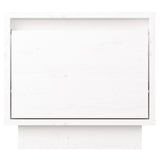 Bedside Cabinet White 35x34x32 cm Solid Wood Pine