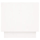 Bedside Cabinet White 35x34x32 cm Solid Wood Pine - Rear View