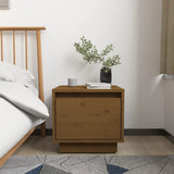 Bedside Cabinets 2 pcs Honey Brown 35x34x32 cm Solid Wood Pine - Side View