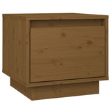 Bedside Cabinets 2 pcs Honey Brown 35x34x32 cm Solid Wood Pine - Rear View