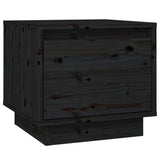 Bedside Cabinet Black 35x34x32 cm Solid Wood Pine