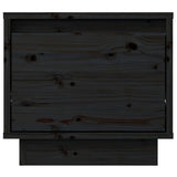 Bedside Cabinet Black 35x34x32 cm Solid Wood Pine