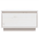 Coffee Table White 55x56x32 cm Solid Wood Pine - Top-Down View