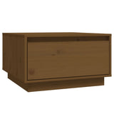 Coffee Table Honey Brown 55x56x32 cm Solid Wood Pine - Front View