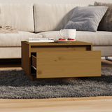 Coffee Table Honey Brown 55x56x32 cm Solid Wood Pine - Close-Up Angle