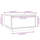Coffee Table Honey Brown 55x56x32 cm Solid Wood Pine
