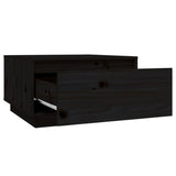 Coffee Table Black 55x56x32 cm Solid Wood Pine - Top-Down View