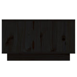 Coffee Table Black 55x56x32 cm Solid Wood Pine - 45-Degree Angle