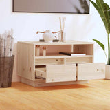 TV Cabinet 60x35x37 cm Solid Wood Pine - Side View