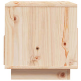 TV Cabinet 60x35x37 cm Solid Wood Pine - Rear View