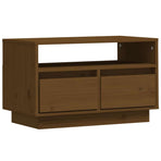TV Cabinet Honey Brown 60x35x37 cm Solid Wood Pine