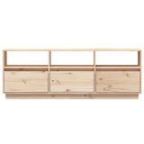 TV Cabinet 140x37x50 cm Solid Wood Pine - 45-Degree Angle