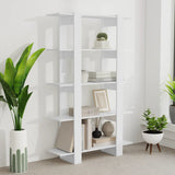 Book Cabinet/Room Divider White 100x30x160 cm - Rear View