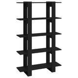 Book Cabinet/Room Divider Black 100x30x160 cm - Front View