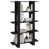 Book Cabinet/Room Divider Black 100x30x160 cm - 45-Degree Angle