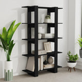 Book Cabinet/Room Divider Black 100x30x160 cm - Rear View