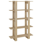 Book Cabinet/Room Divider Sonoma Oak 100x30x160 cm - Front View