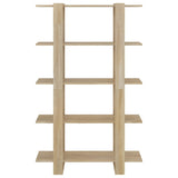 Book Cabinet/Room Divider Sonoma Oak 100x30x160 cm - Side View