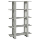 Book Cabinet/Room Divider Concrete Grey 100x30x160 cm - Front View