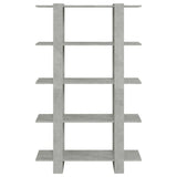 Book Cabinet/Room Divider Concrete Grey 100x30x160 cm