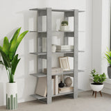 Book Cabinet/Room Divider Concrete Grey 100x30x160 cm - Rear View