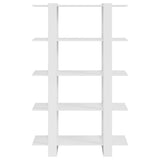 Book Cabinet/Room Divider High Gloss White 100x30x160 cm