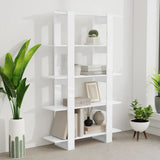 Book Cabinet/Room Divider High Gloss White 100x30x160 cm - Rear View