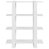 Book Cabinet/Room Divider White 100x30x123.5 cm - Side View
